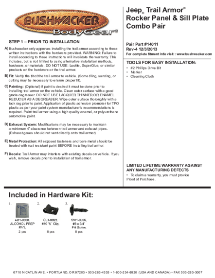 Installation Manual